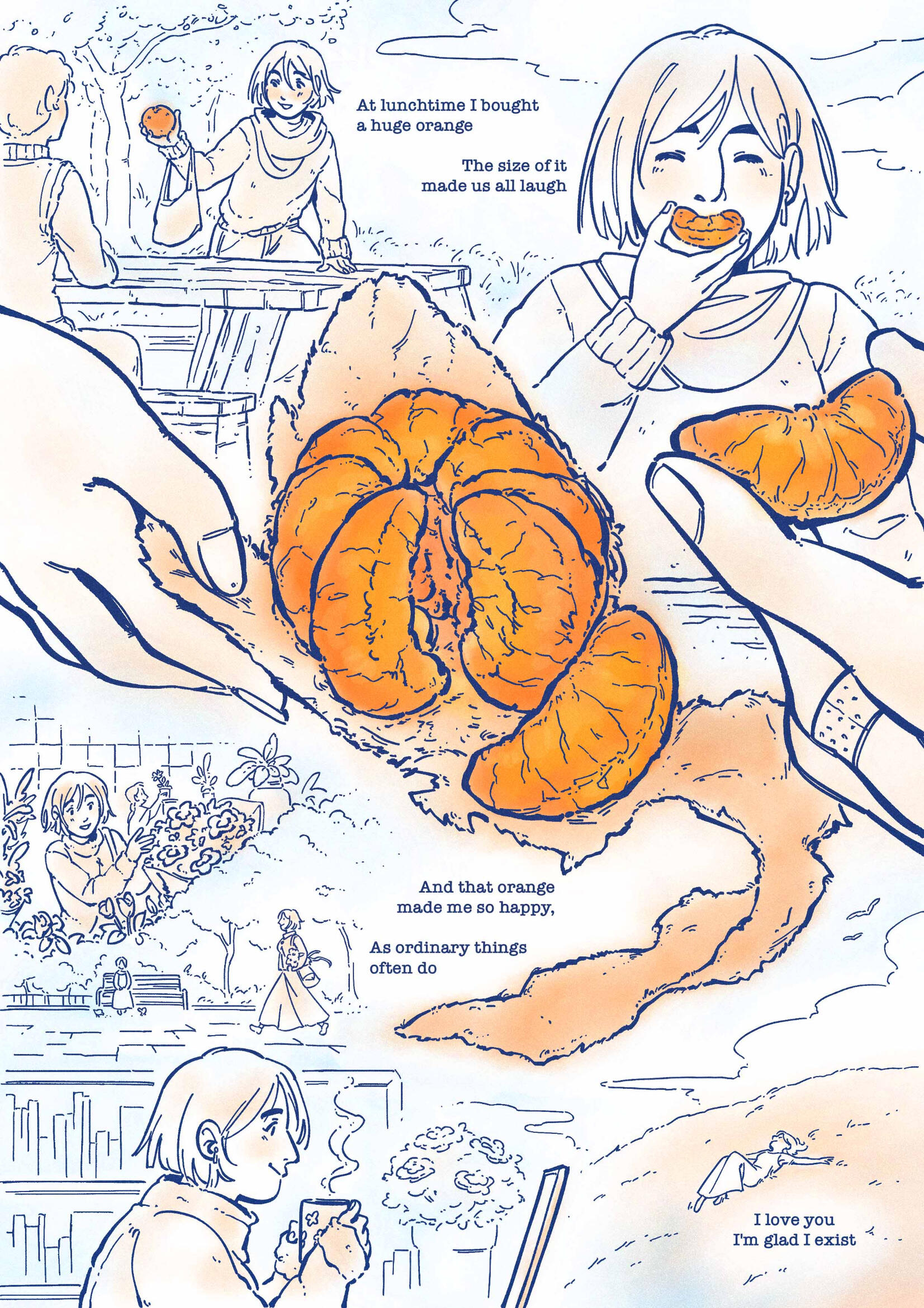 Comic Page: The Orange, by Wendy Cope